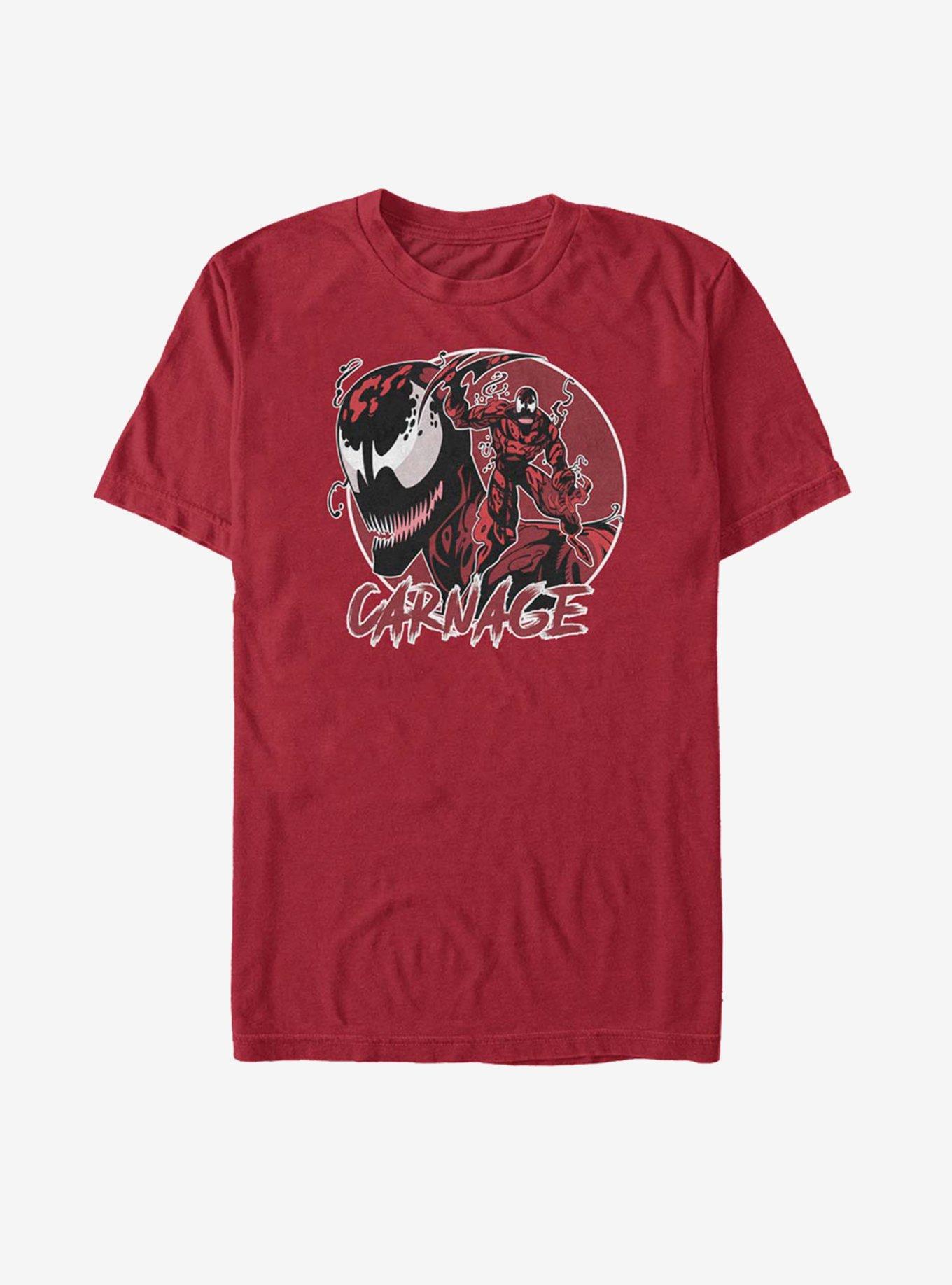 Marvel Carnage Circle TShirt RED BoxLunch