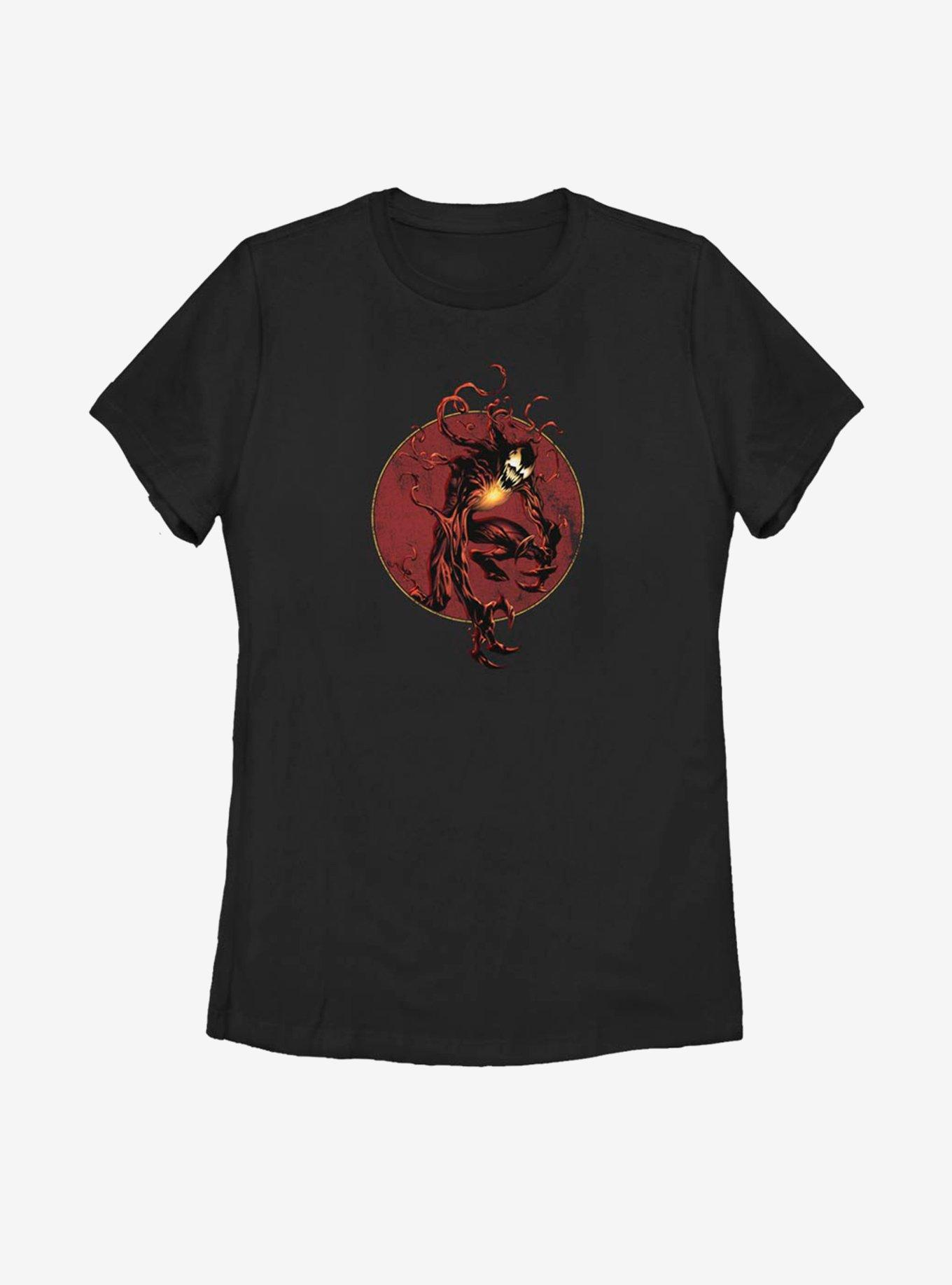 Marvel Carnage Ultimate Carnage Circle Womens T-Shirt - BLACK | BoxLunch