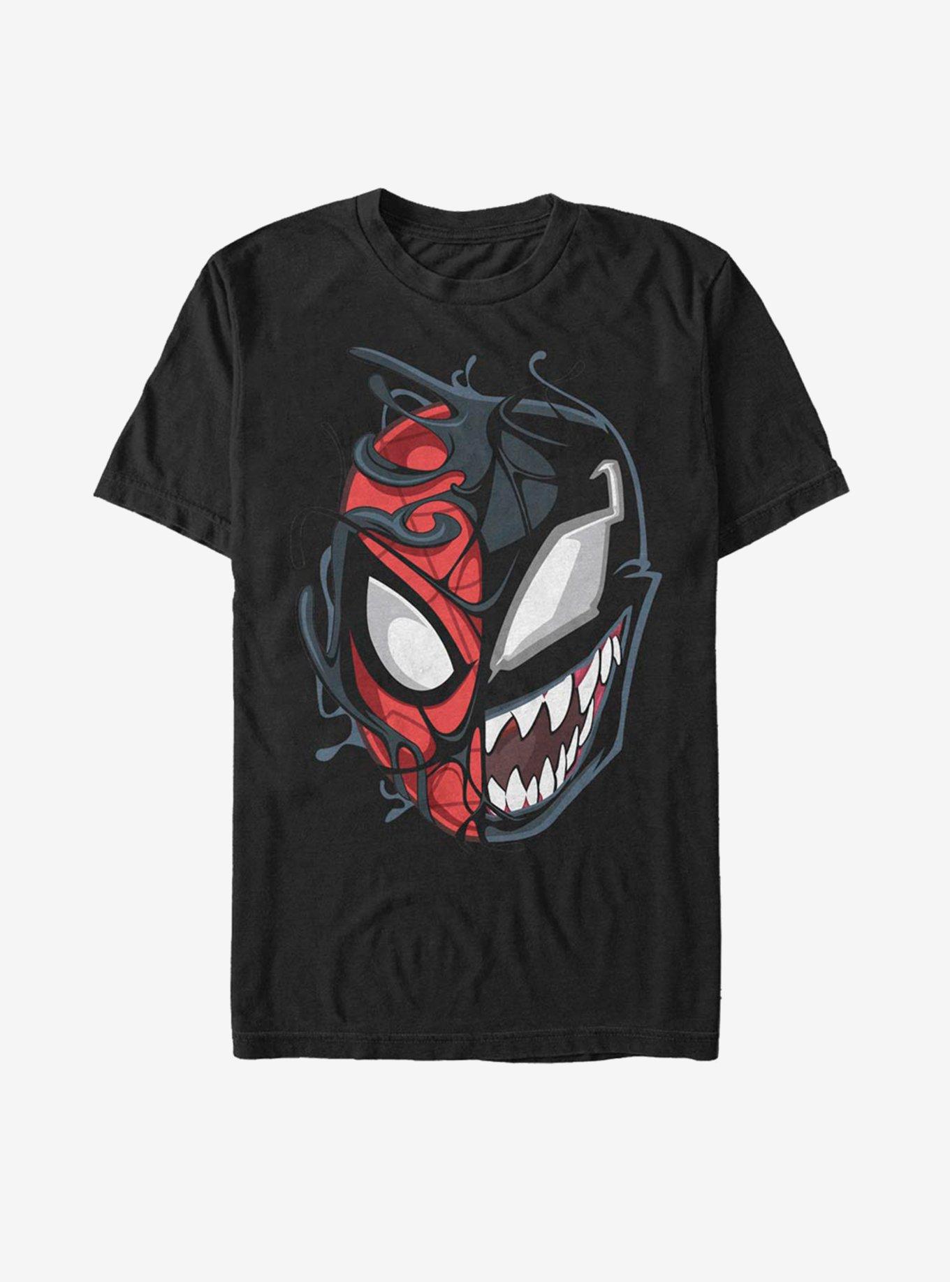 Marvel Spider-Man Venomized Mask Takeover T-Shirt, BLACK, hi-res