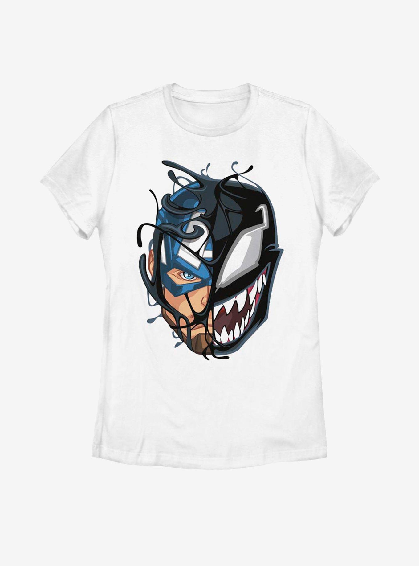 Marvel Captain America Venomized Mask Takeover Womens T-Shirt, , hi-res