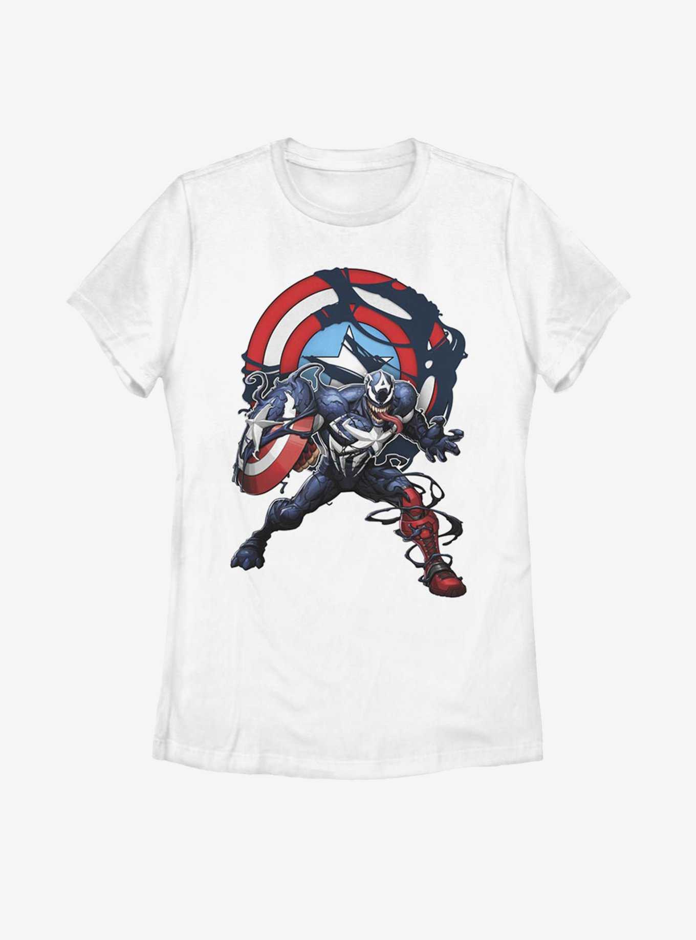 Marvel Captain America Venomized Icon Takeover Womens T-Shirt, , hi-res