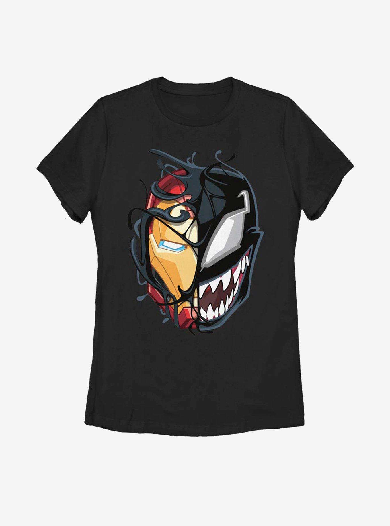 Marvel Iron Man Venomized Mask Takeover Womens T-Shirt, , hi-res