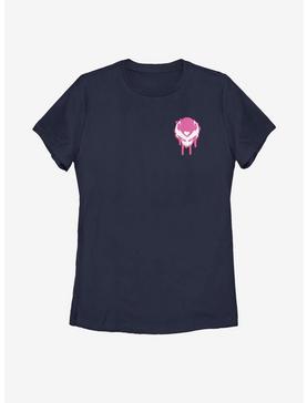 Marvel Venomized Pink Icon Drip Womens T-Shirt, NAVY, hi-res
