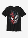 Marvel Spider-Man Venomized Mask Takeover Youth T-Shirt, BLACK, hi-res