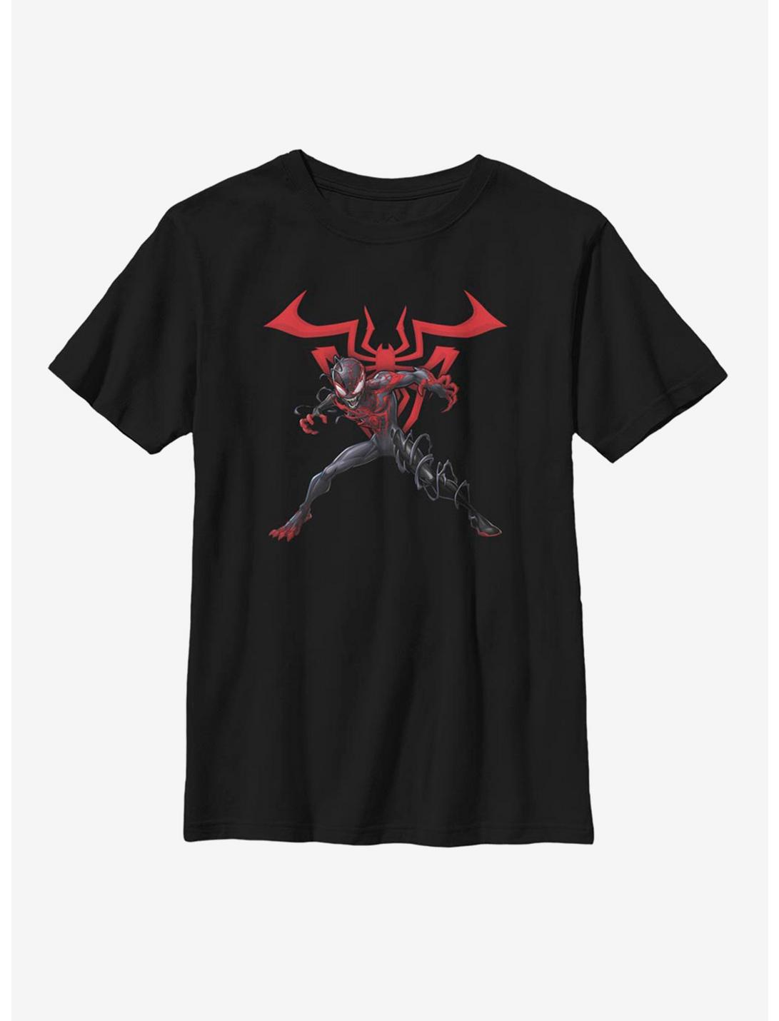 Marvel Spider-Man Venomized Miles Morales Icon Takeover Youth T-Shirt, BLACK, hi-res