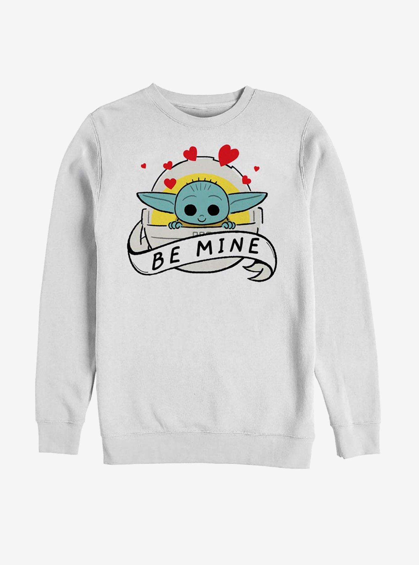 Star Wars The Mandalorian The Child Be Mine Sweatshirt, WHITE, hi-res