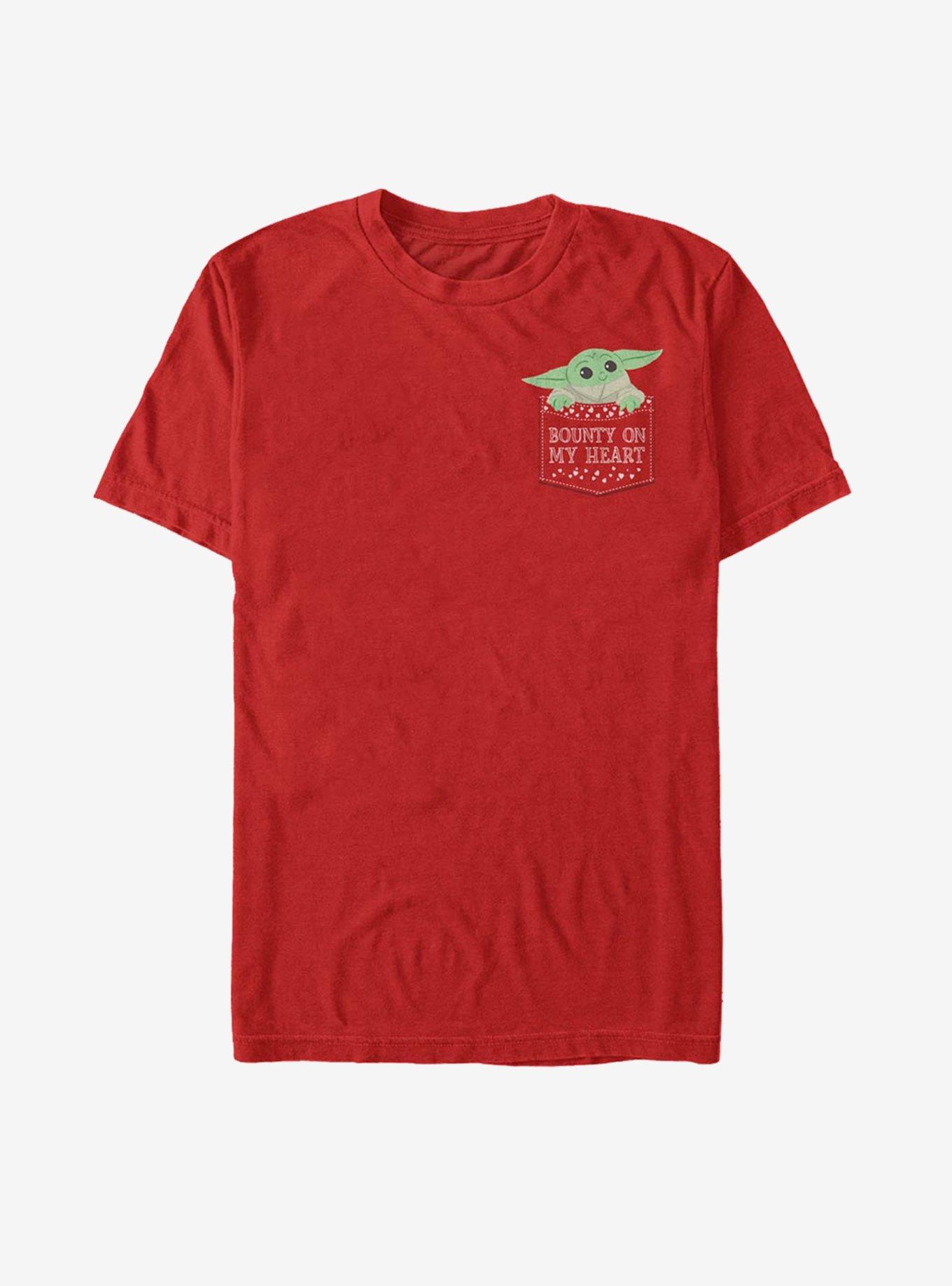 Star Wars The Mandalorian The Child Bounty On My Heart Faux Pocket T-Shirt, , hi-res