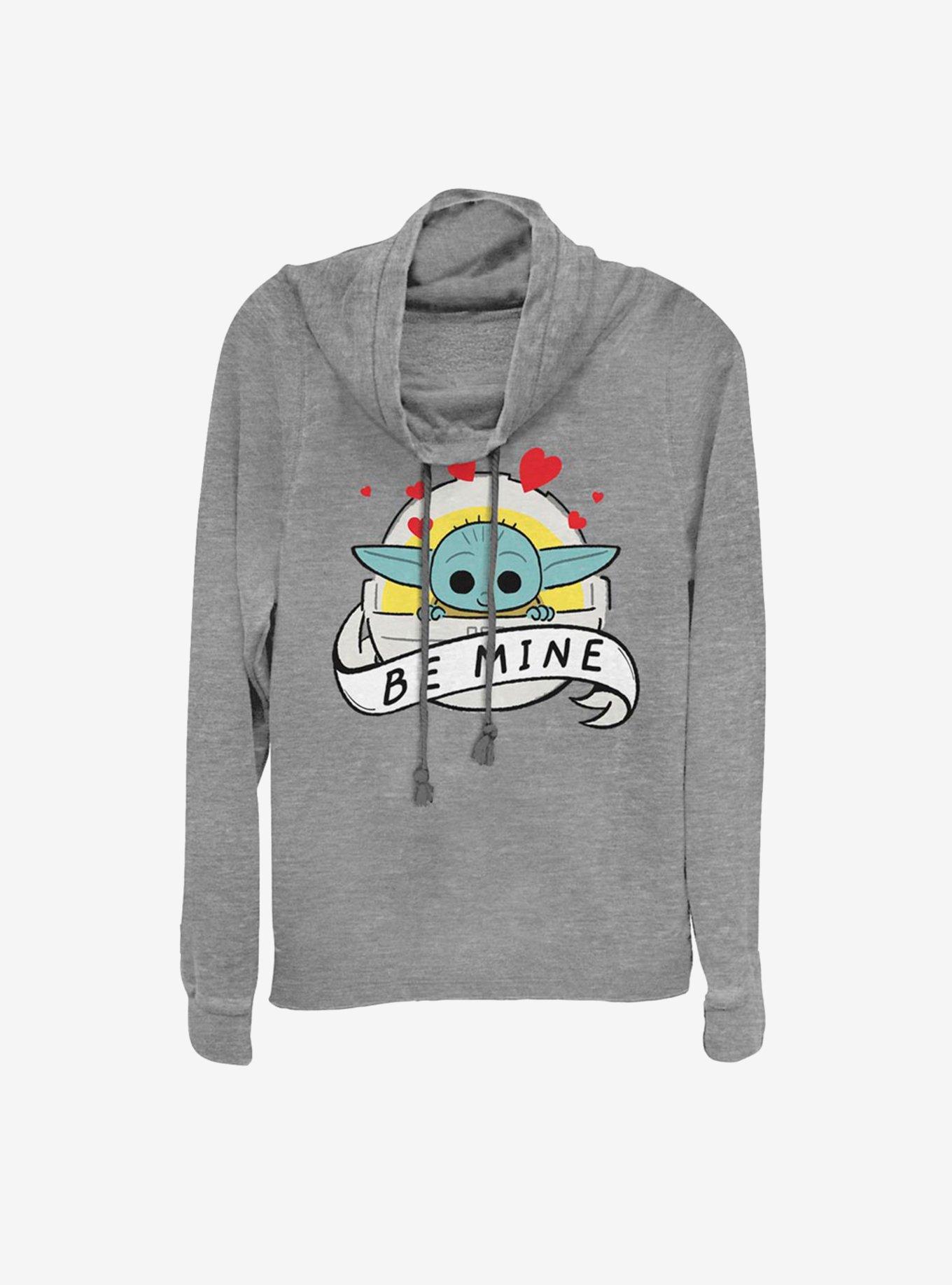 Star Wars The Mandalorian The Child Be Mine Cowlneck Long-Sleeve Womens Top, , hi-res