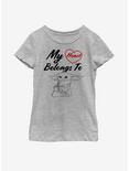 Star Wars The Mandalorian My Heart Belongs To The Child Youth Girls T-Shirt, ATH HTR, hi-res