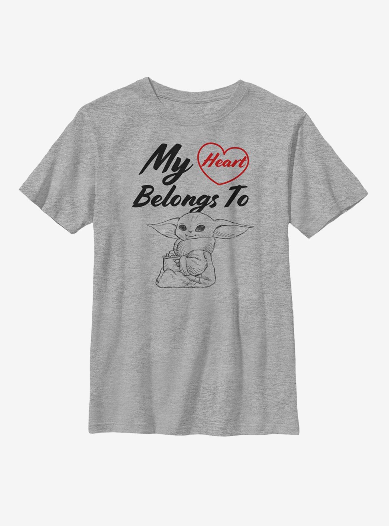 Star Wars The Mandalorian My Heart Belongs To The Child Youth T-Shirt, , hi-res