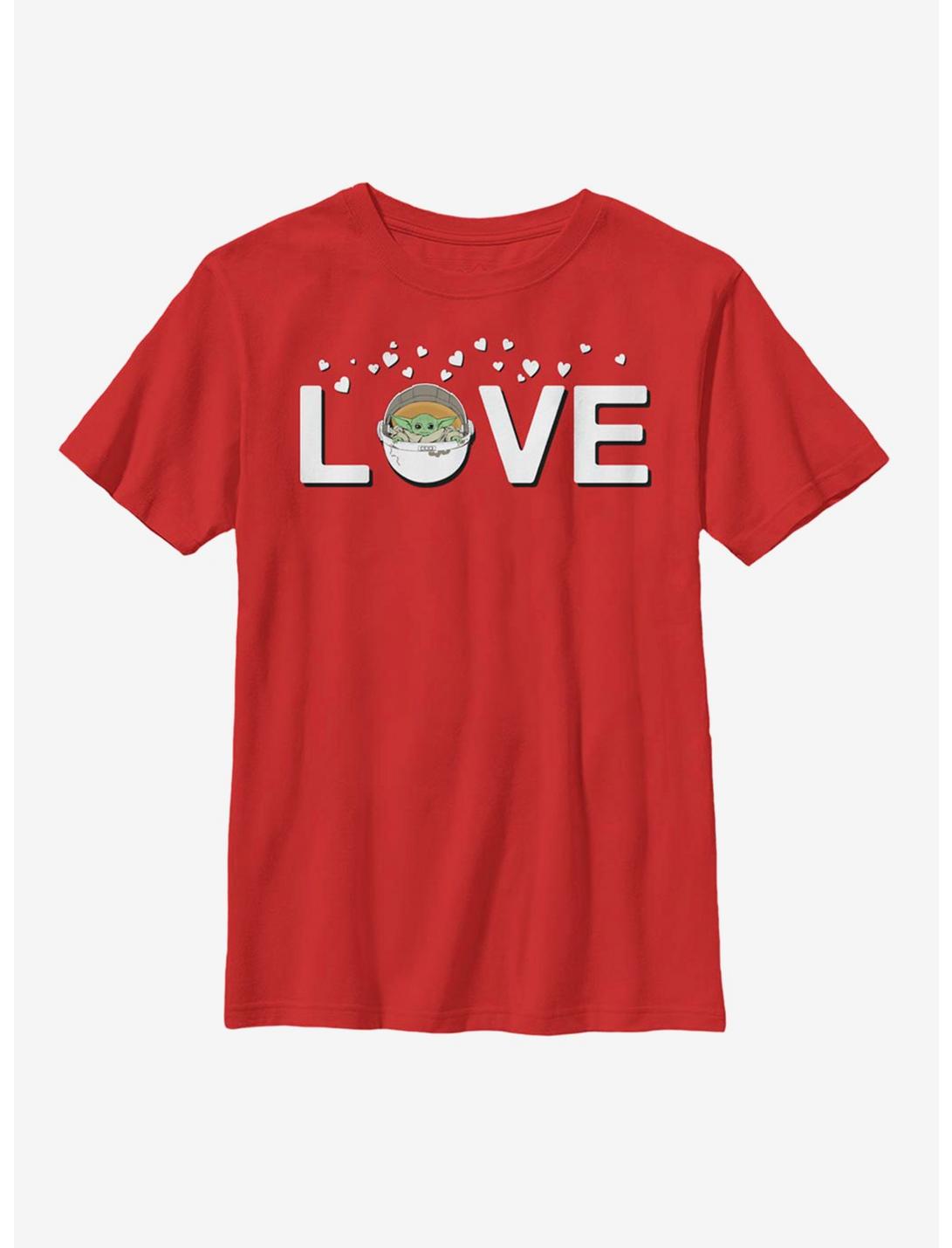 Star Wars The Mandalorian The Child Love Youth T-Shirt, RED, hi-res