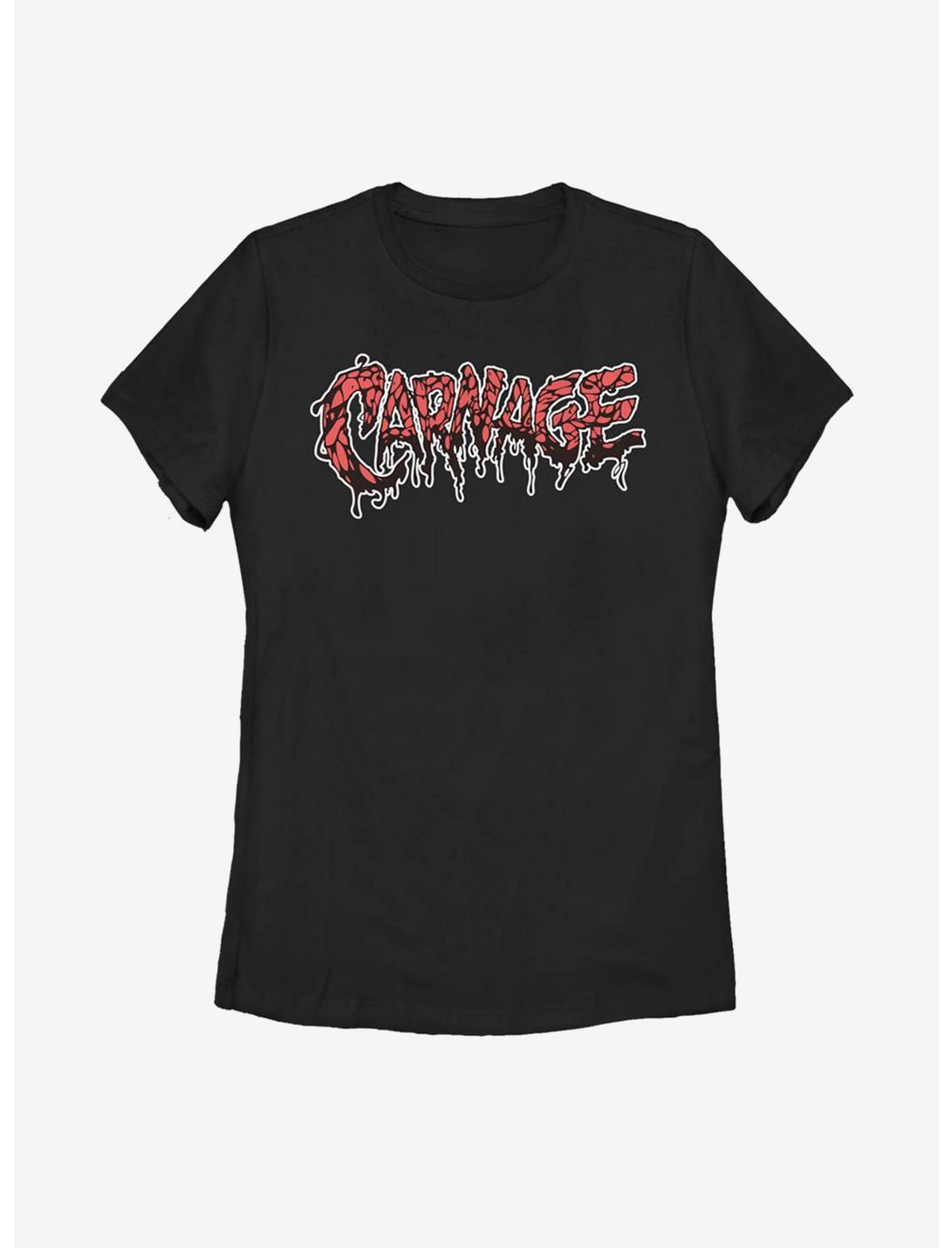 Marvel Carnage Logo Womens T-Shirt, BLACK, hi-res
