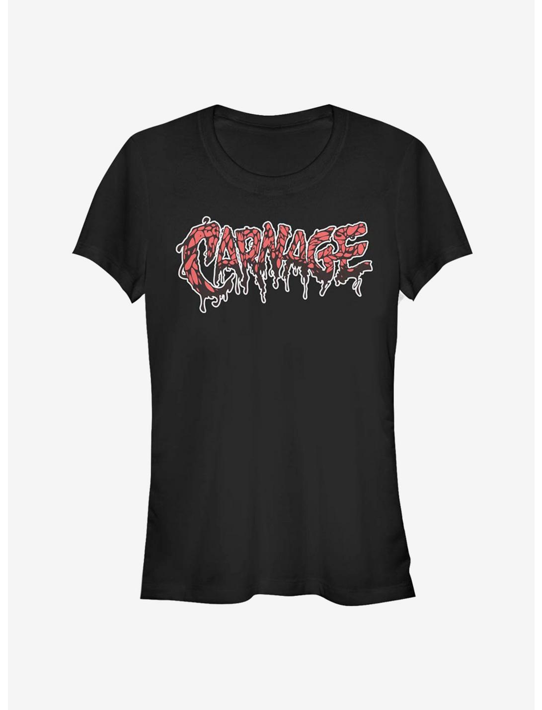 Marvel Carnage Logo Girls T-Shirt, BLACK, hi-res