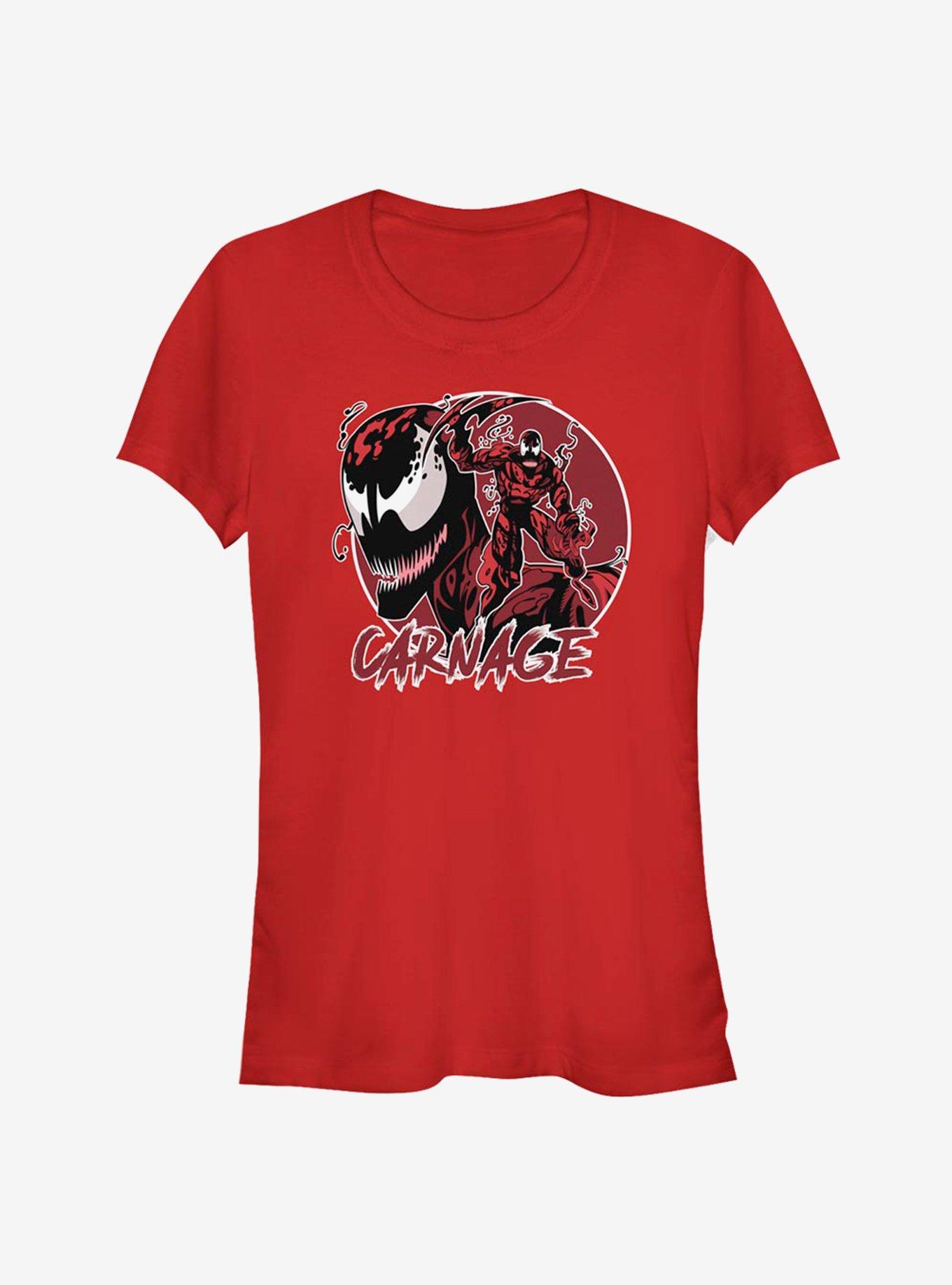 Marvel Carnage Circle Girls T-Shirt, RED, hi-res