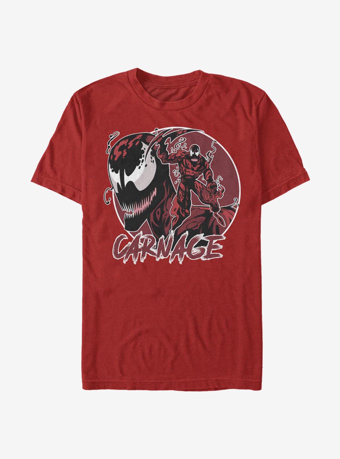 Marvel Carnage Circle T-Shirt - RED | Hot Topic