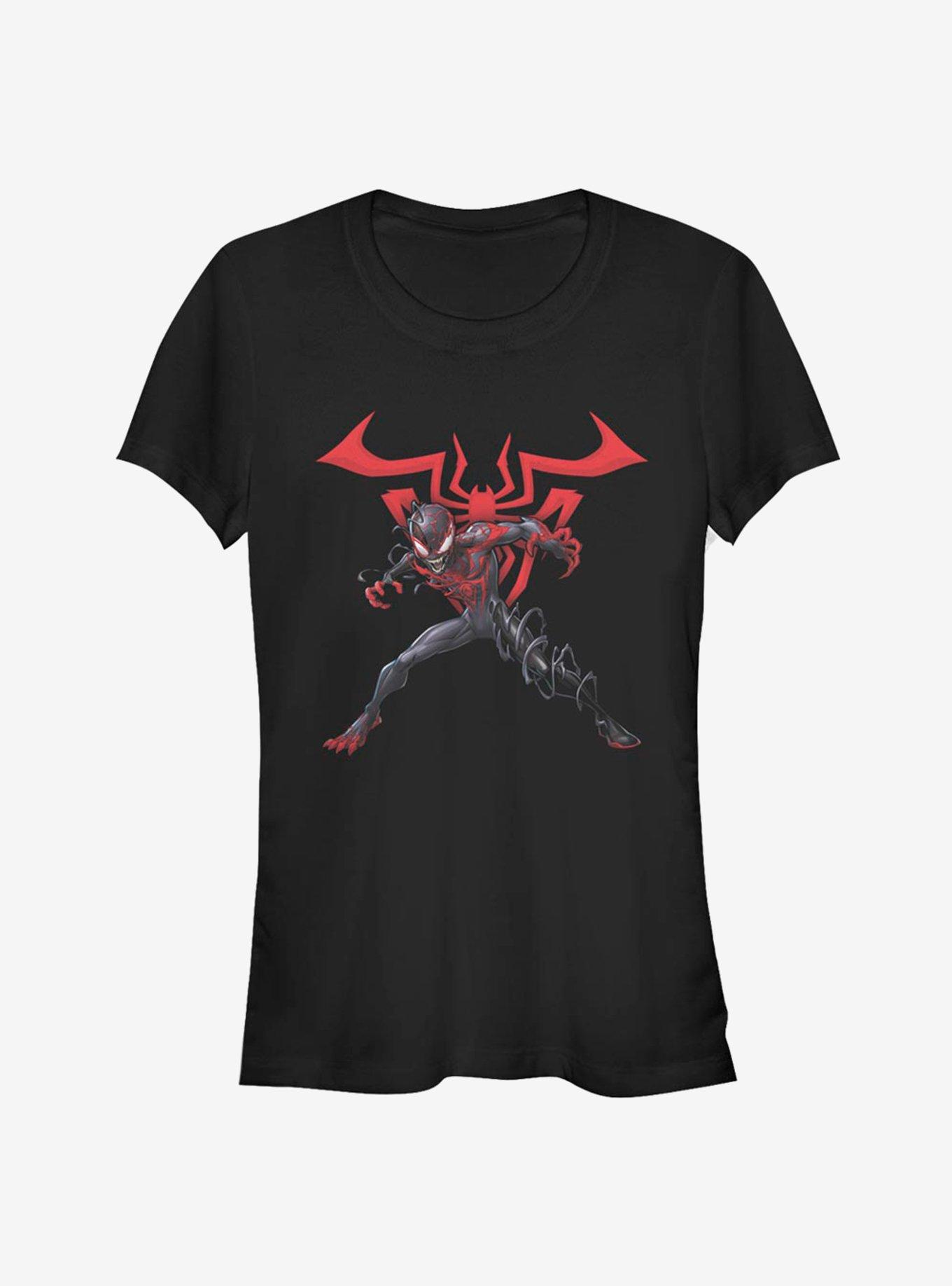 Marvel Spider-Man Venomized Miles Morales Icon Takeover Girls T-Shirt, BLACK, hi-res