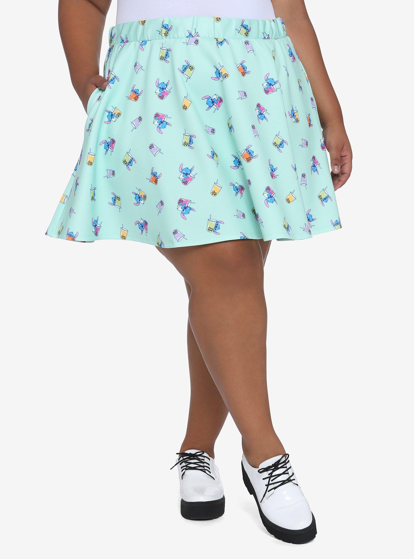 Disney Lilo & Stitch Boba Skater Skirt Plus Size, MULTI, hi-res