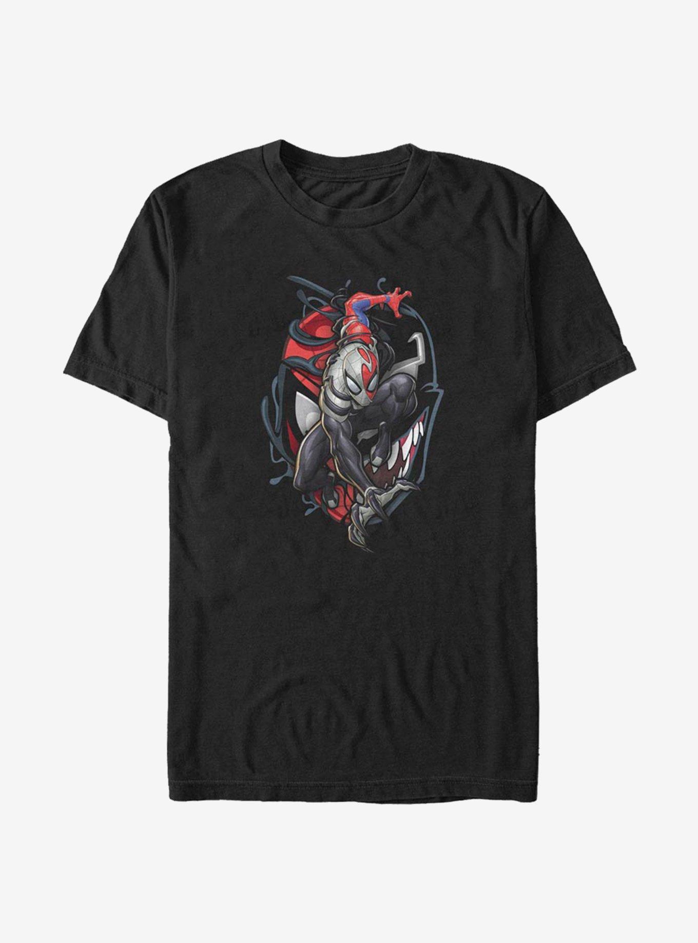 Marvel Venomized Spiderman Symbol T-Shirt, BLACK, hi-res