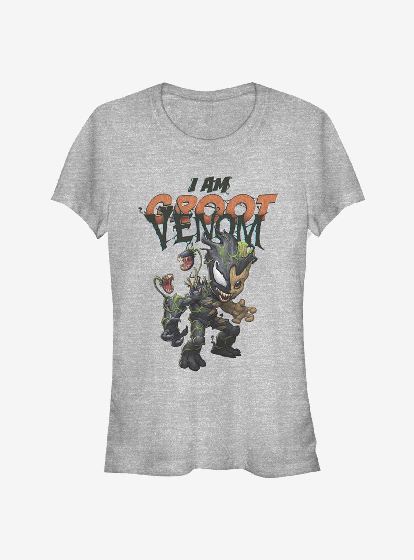 Marvel Guardians Of The Galaxy Groot Venomized I Am Groot Girls T-Shirt, ATH HTR, hi-res