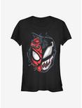Marvel Spider-Man Venomized Mask Takeover Girls T-Shirt, BLACK, hi-res