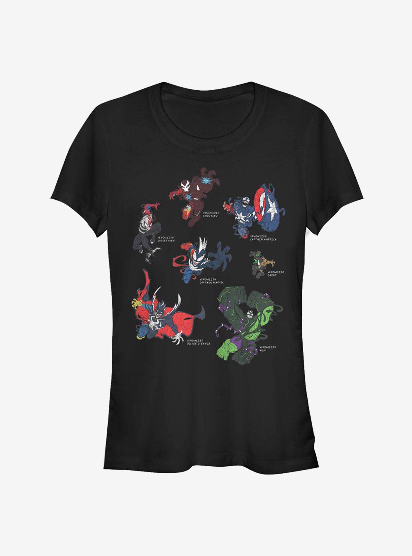 Marvel Avengers Venomized Heroes Girls T-Shirt, BLACK, hi-res