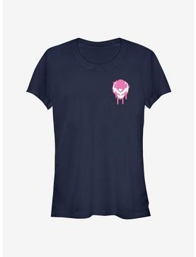 Marvel Venomized Pink Icon Drip Girls T-Shirt, NAVY, hi-res