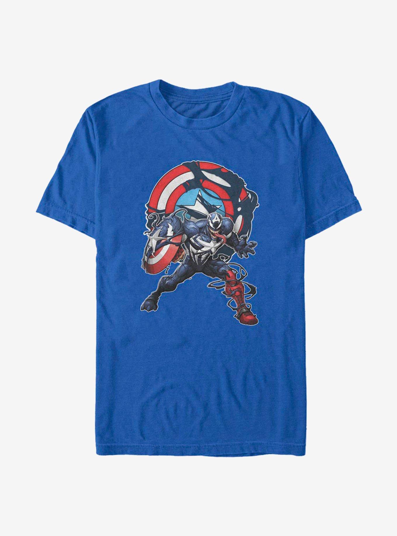 Marvel Venom Captain Venom With Symbol T-Shirt, ROYAL, hi-res