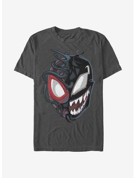 Marvel Spider-Man Venomized Miles Morales Mask Takeover Womens T-Shirt, CHARCOAL, hi-res