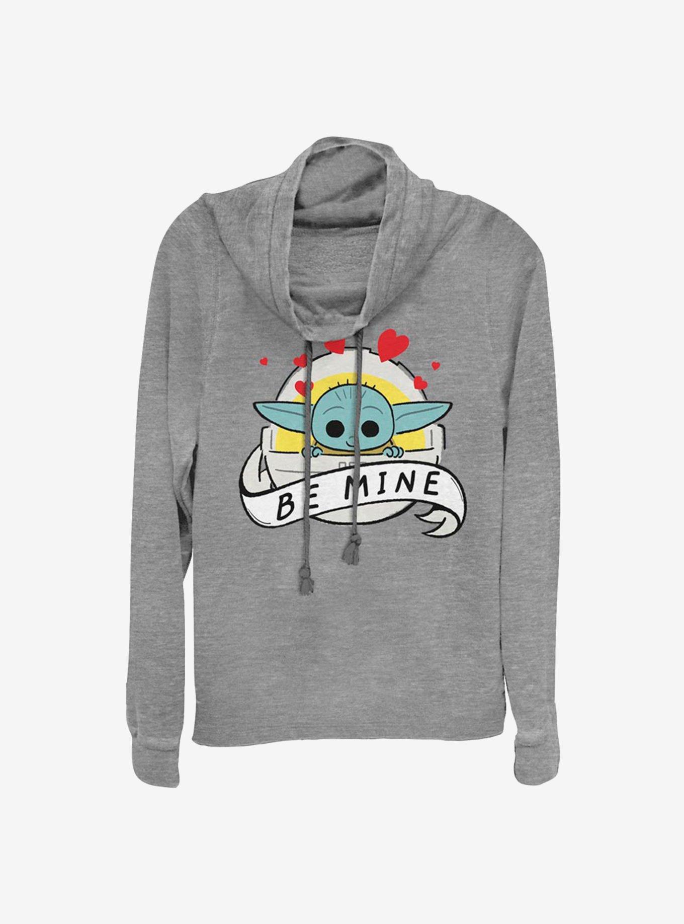 Star Wars The Mandalorian The Child Be Mine Cowlneck Long-Sleeve Girls T-Shirt, , hi-res