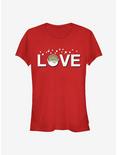 Star Wars The Mandalorian The Child Love With The Child Girls T-Shirt, RED, hi-res
