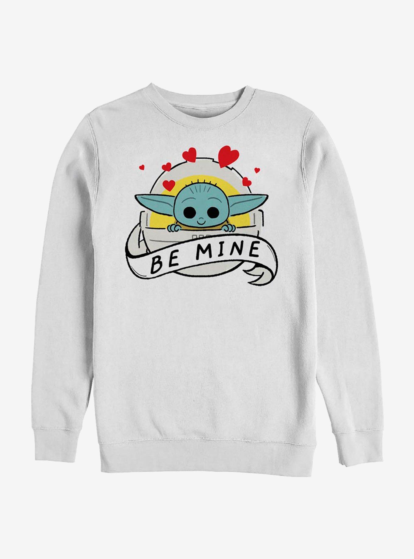 Star Wars The Mandalorian The Child Be Mine Sweatshirt, WHITE, hi-res