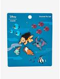 Loungefly Disney Lilo & Stitch Swimming Enamel Pin Set, , hi-res