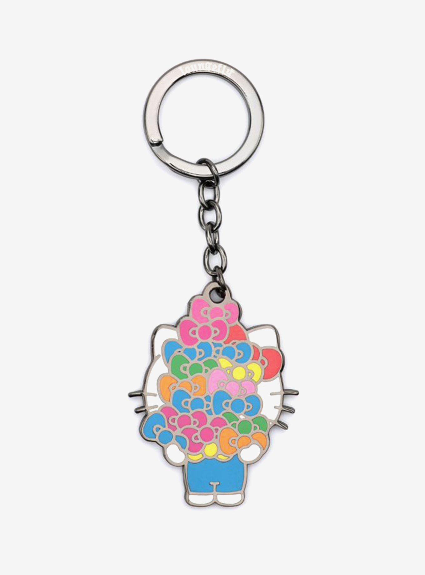 Loungefly Hello Kitty Bows Enamel Key Chain, , hi-res