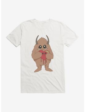 Depressed Monsters Yerman Heart T-Shirt By Ryan Brunty, WHITE, hi-res