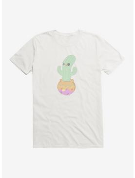 Depressed Monsters Cactus Rudy T-Shirt By Ryan Brunty, WHITE, hi-res