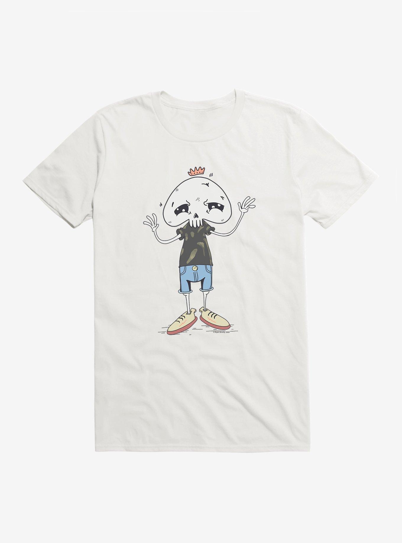 Plus Size Depressed Monsters Hipster Skeleton T-Shirt By Ryan Brunty, , hi-res
