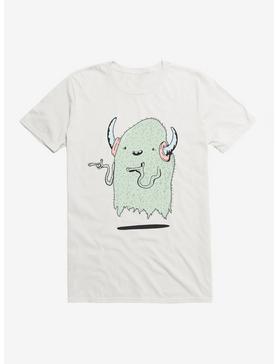 Depressed Monsters Horned Monster T-Shirt By Ryan Brunty, WHITE, hi-res