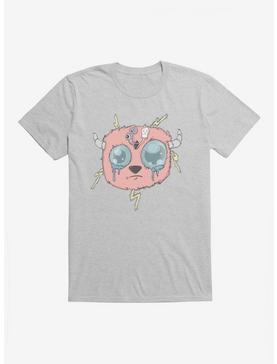 Depressed Monsters Lightning Bolt Monster T-Shirt By Ryan Brunty, HEATHER GREY, hi-res
