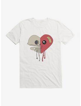 Depressed Monsters Skele-Heart Color T-Shirt By Ryan Brunty, WHITE, hi-res