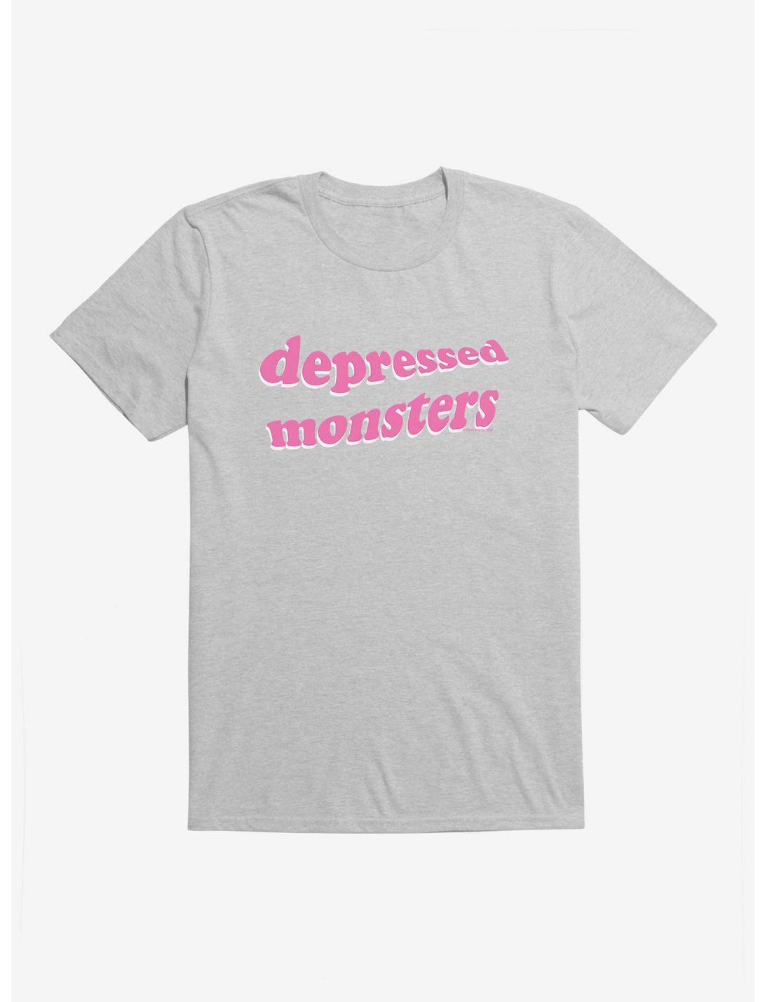Depressed Monsters Squiggly Logo T-Shirt By Ryan Brunty, , hi-res
