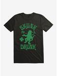Skunk As A Drunk Leprechaun T-Shirt, BLACK, hi-res
