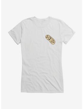 Depressed Monsters Band-Aid Face Girls T-Shirt By Ryan Brunty, WHITE, hi-res