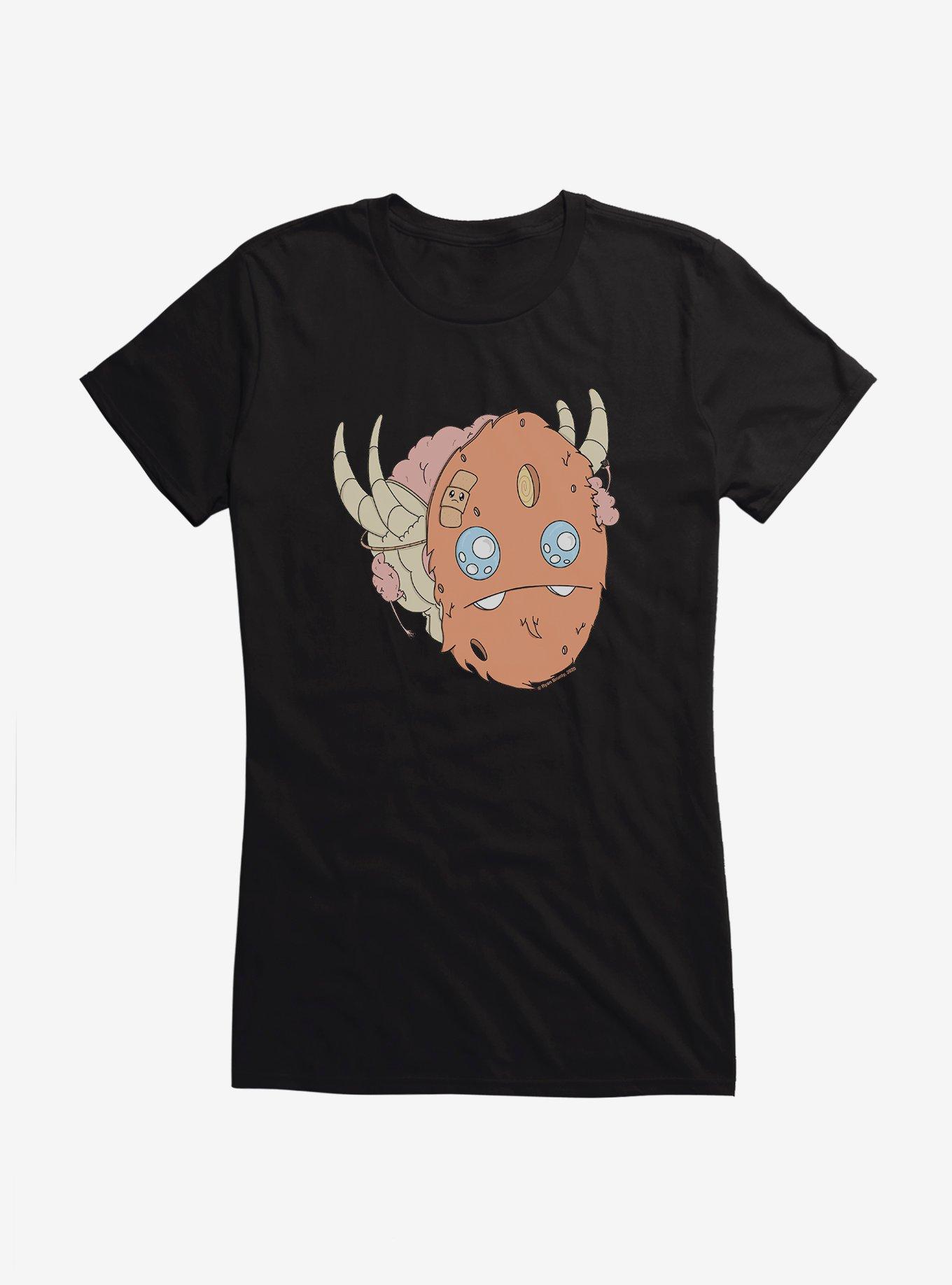 Plus Size Depressed Monsters Masked Emotions Girls T-Shirt By Ryan Brunty, , hi-res