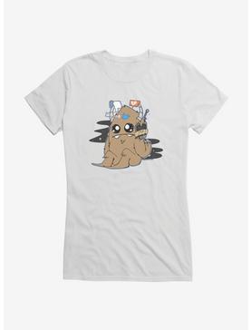Depressed Monsters Anxiety Girls T-Shirt By Ryan Brunty, WHITE, hi-res