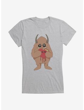 Depressed Monsters Yerman Heart Girls T-Shirt By Ryan Brunty, HEATHER, hi-res