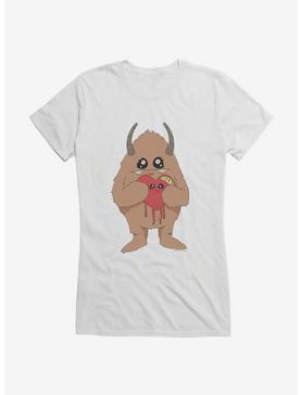 Depressed Monsters Yerman Heart Girls T-Shirt By Ryan Brunty, WHITE, hi-res