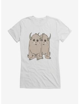 Depressed Monsters Double Yerman Girls T-Shirt By Ryan Brunty , WHITE, hi-res