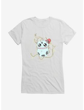 Depressed Monsters Fezzed Girls T-Shirt By Ryan Brunty, WHITE, hi-res