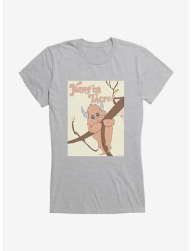 Depressed Monsters Hanging In There Girls T-Shirt By Ryan Brunty, HEATHER, hi-res