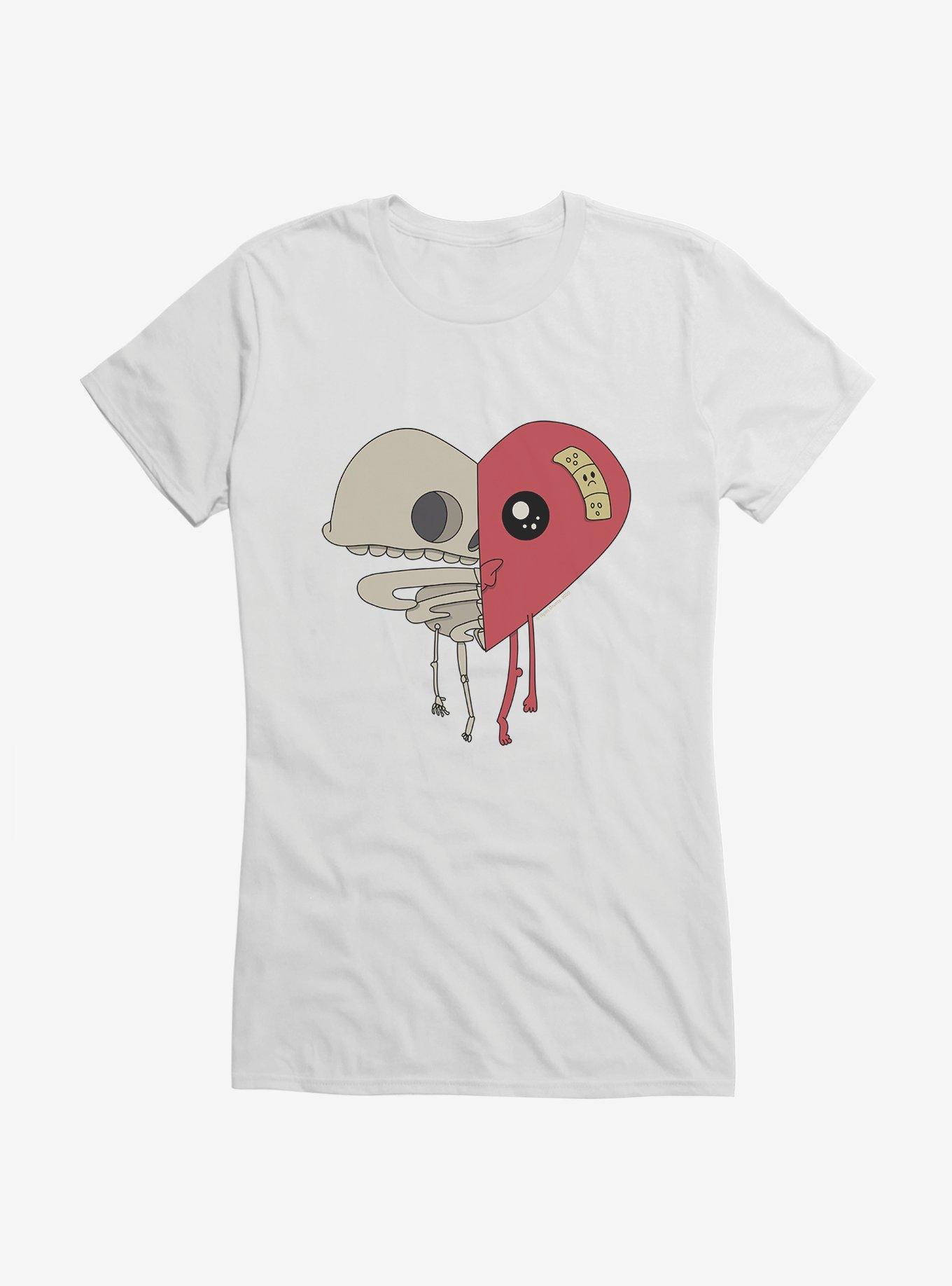 Plus Size Depressed Monsters Skele-Heart Color Girls T-Shirt By Ryan Brunty, , hi-res